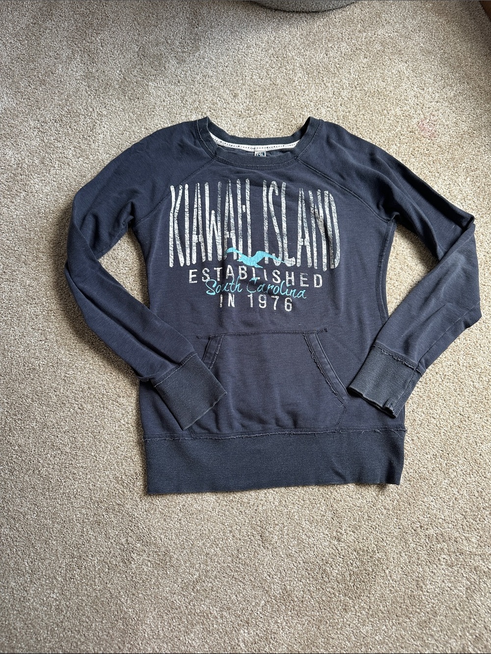Kiawah Island Navy Graphic Pullover Sweatshirt